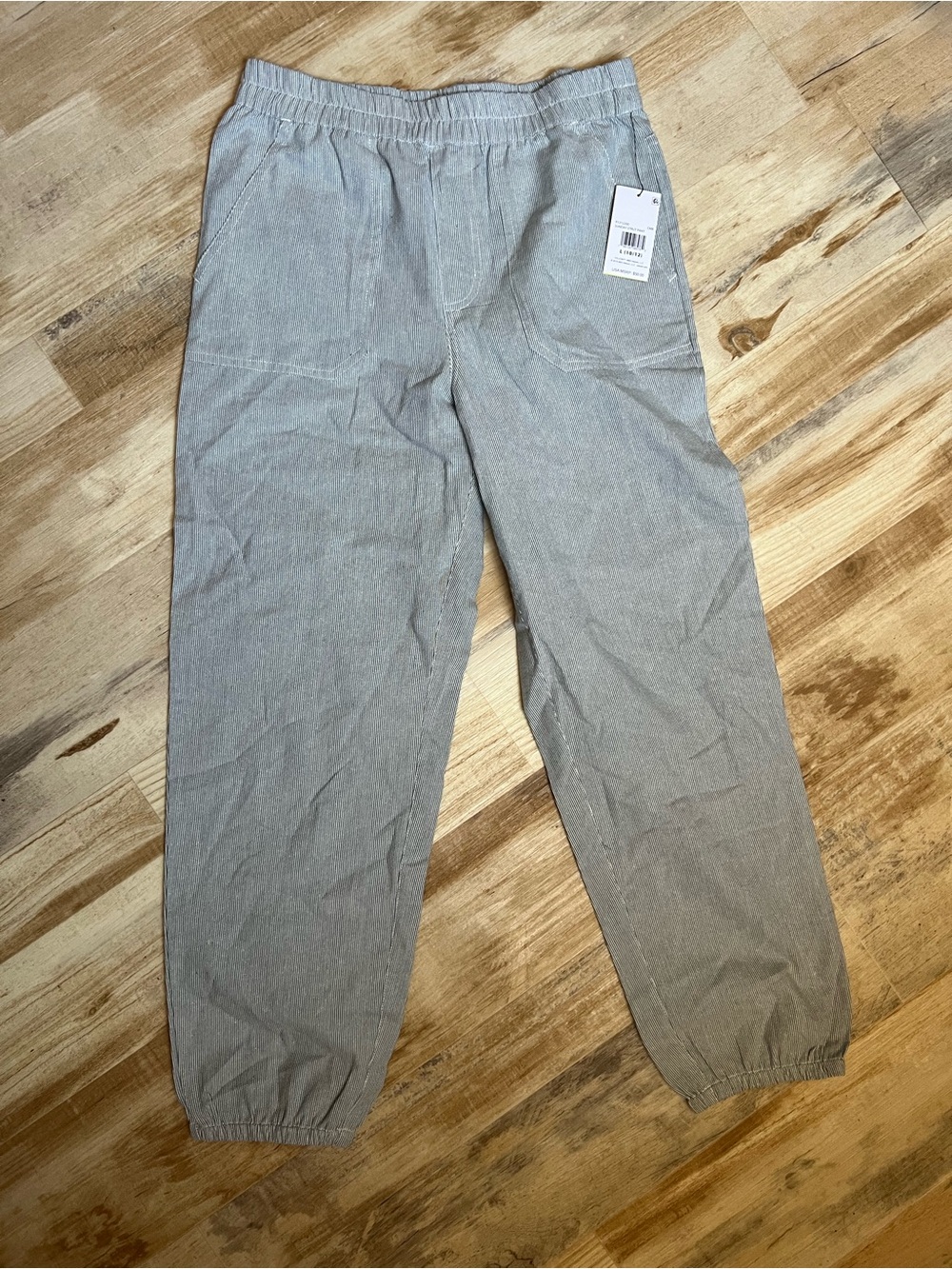 Volcom Men's Light Gray Elastic-Waist Joggers